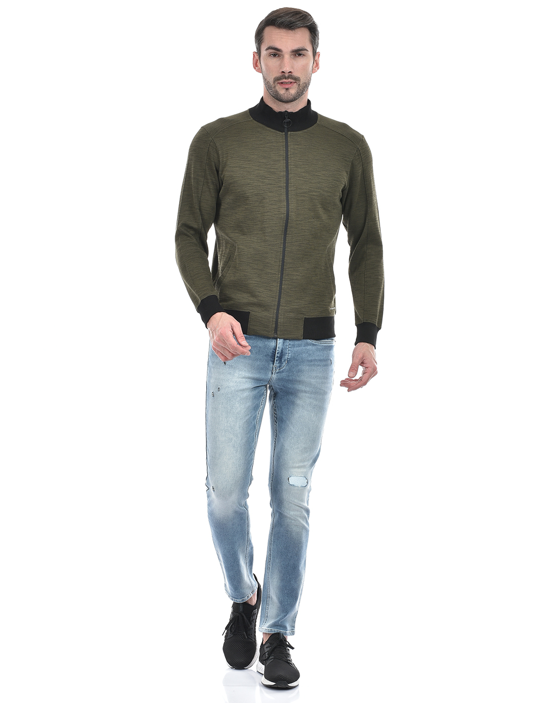 Numero Uno Men Solid Green Jacket